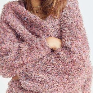 Urban outfitters pink fuzzy cardigan jacket
